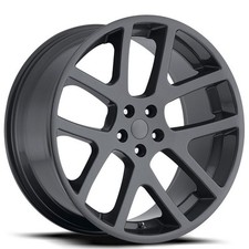 20x8.5dodge Lx Viper Awd Wheels Fr 64 Satin Black Oem Replica Rims
