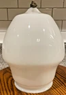 Antique Milk Glass White Glass Ceiling Light Shade w/ Finial 9"