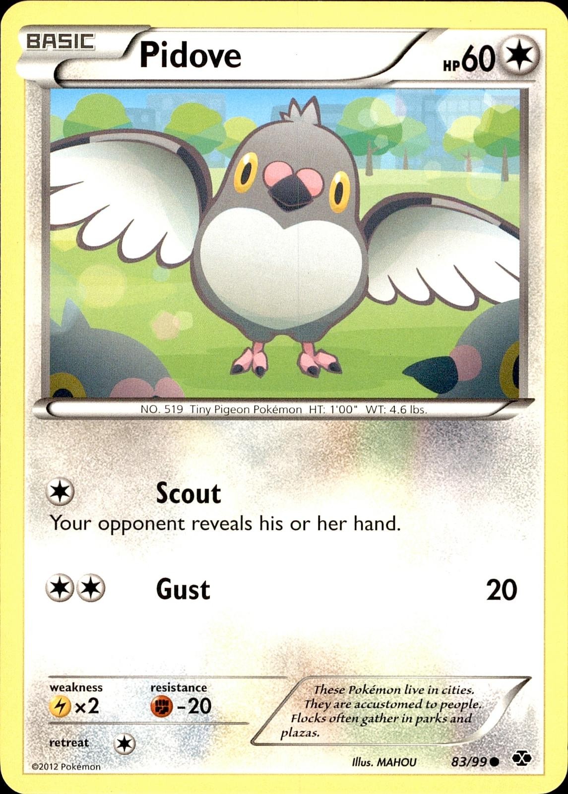 POKEMON PIDOVE 83 NEXT DESTINIES 99 COMMON LP