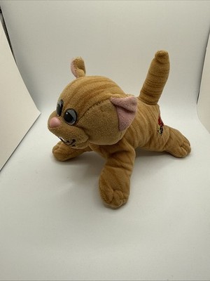 Vintage Pound Puppies Purries Orange Brown Kitty Cat Plush Toy 7'' Tonka 80s