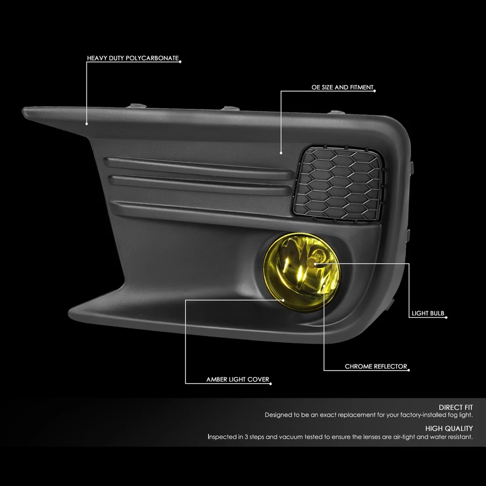 PARA 18-19 SUBARU WRX LENTE ÂMBAR PARA-CHOQUE FARÓIS DE NEBLINA DE DIREÇÃO COM MOLDURA + INTERRUPTOR - Imagem 2 de 4