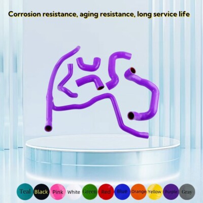 Silicone Radiator Heater Hose For 1989-92 BMW E30 M20 320i/325i With A/C Purple