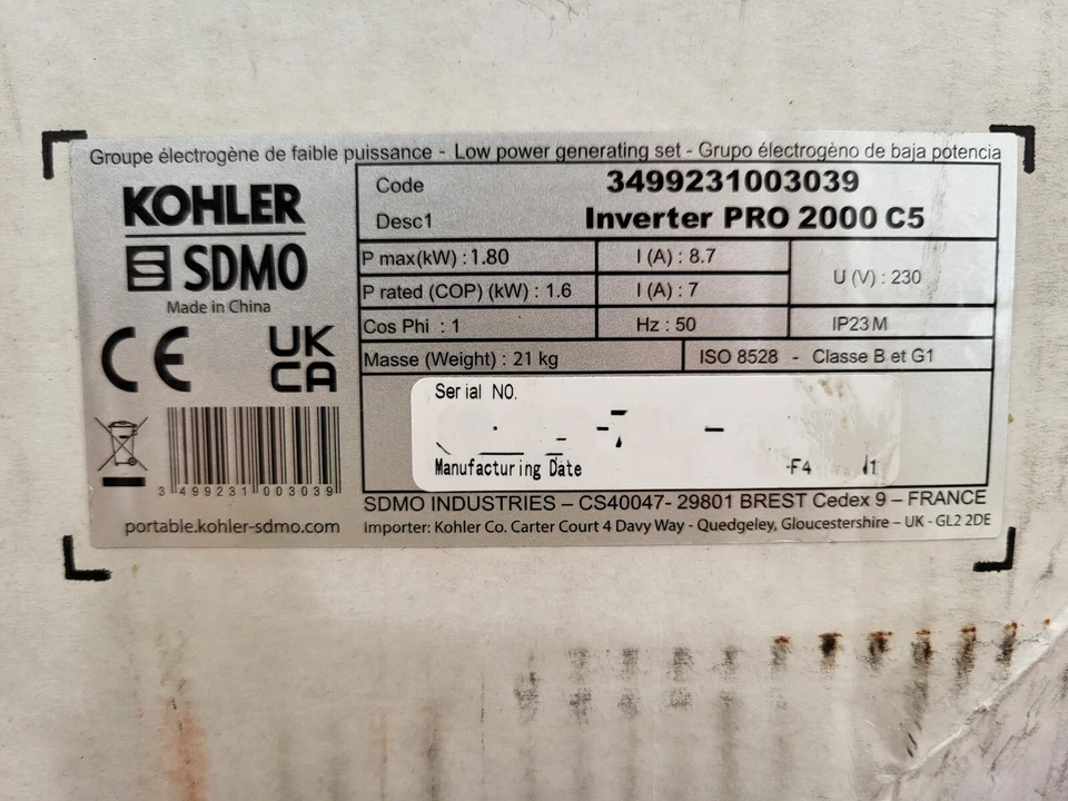 Kohler SDMO Stromerzeuger Yamaha PRO 2000 C5 Benzin _24_5 - Bild 3 von 4