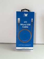 JUST WIRELESS 4 FT USB-C CABLE FOR ANDROID DEVICES EXTRA STRENGTH