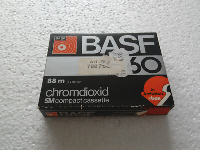 BASF chromdioxid sm 60 cbox MC Kassette Tape NEU und OVP