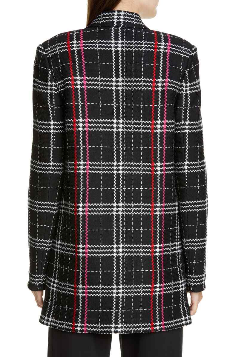 St. John Collection Sz 12 Caviar Plaid Patch Pocket Jacket St. John Collection Sz 12 Caviar Plaid Patch Pocket Jacket