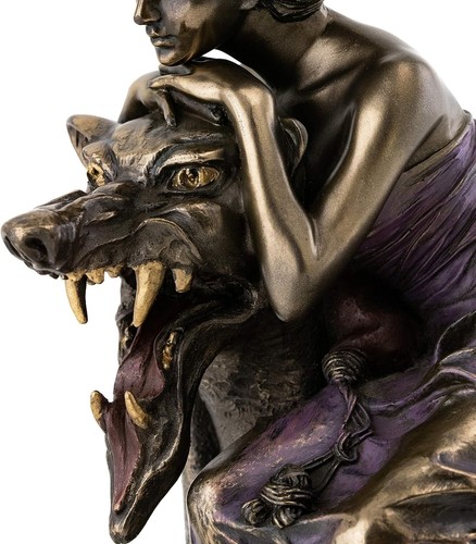 9-Inch Art Nouveau Lady and Beast Figurine - Perfect Gift for Art Lovers - Picture 8 of 8