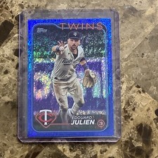 2024 Topps Series 2 Edouard Julien Blue Foil /999 Twins 596 B-2