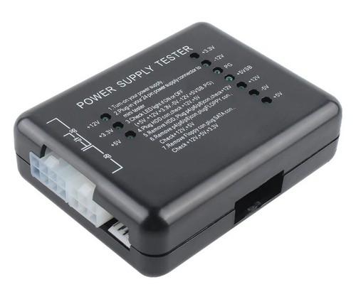 PC Computer PSU ATX Power Supply Tester 4/6/8/20/24 Pin Plug SATA Floppy Molex