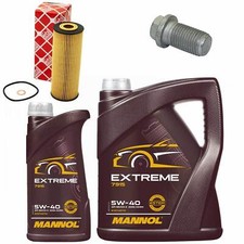 Motoröl Filter Set MANNOL 5W-40 API 6 Liter + Schraube für Mercedes E-Klasse CLK Motoröl Filter Set MANNOL 5W-40 API 6 Liter + Schraube für Mercedes E-Klasse CLK