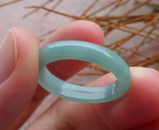 Certified Icy Green Burma Natural A JADE Jadeite Circle RING USA. 7.75    550805