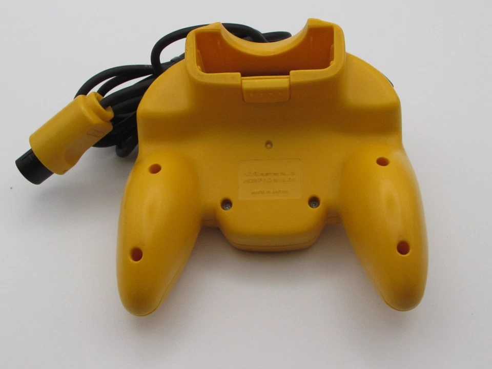 Nintendo 64 Controller Hori Pad Mini 64 Yellow OEM JP TESTED - Image 2 of 4