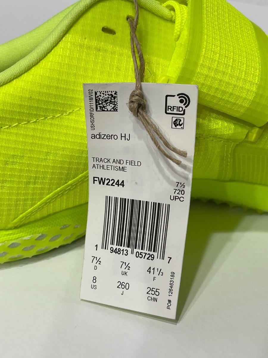 Adidas Adizero HJ Solar Yellow/Aqua Track & Field Shoes  display picture 3