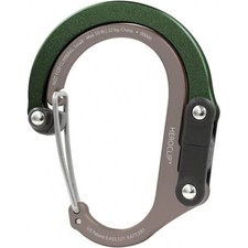 HEROCLIP Carabiner Clip and Hook Small for Purse, Stroller Forest Green