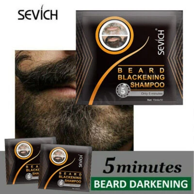 Men`s Beard Mustache Dye Tint Blackening Colour Shampoo New look Beard shampoo
