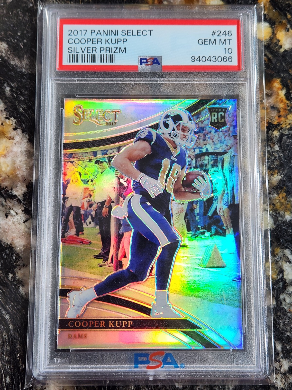 2017 Cooper Kupp RC #246 Select Field Level Silver Prizm PSA 10 Gem Mint! Pop 62