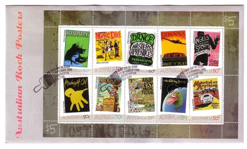 2006 FDC Australia. Australian Rock Posters. M.S. Pict.FDI  "ROCKHAMPTON"
