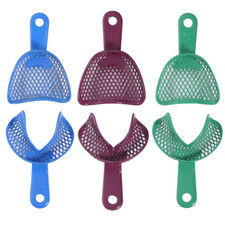 Dental Edentulous Impression Trays Professional Impression Metal Trays