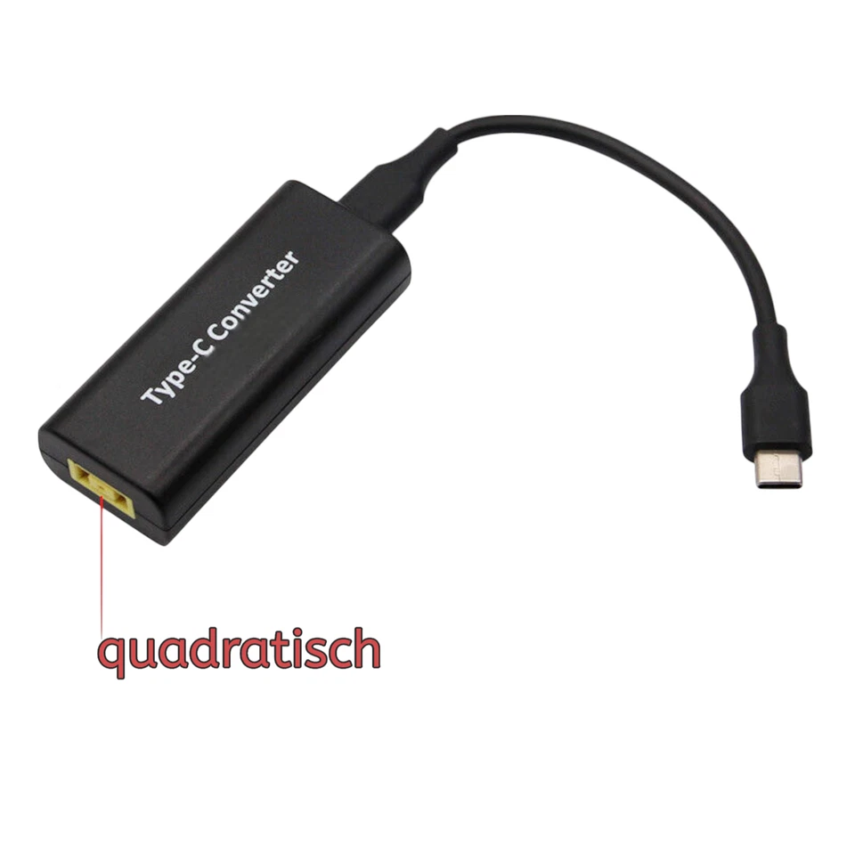 DC zu USB-C Adapter Konverter 5,5x2,5mm für MacBook Lenovo Dell HP Asus Laptop - Bild 3 von 3
