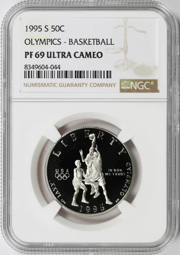 1995-S 50c Olympics Basketball Commemorative Half Dollar NGC PF69UCAM