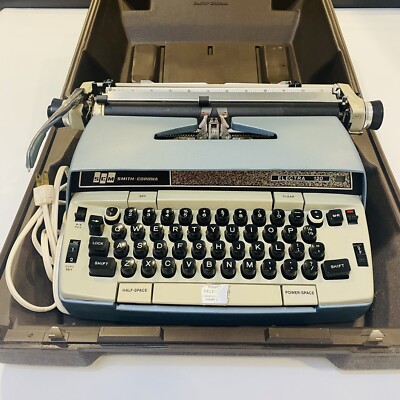 1960's Smith Corona Electra 120 electric typewriter With Case Works **Read Desc*