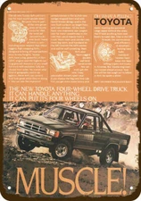 1984 TOYOTA SR5 4X4 Pickup Truck Vintage-Look-Edge DECORATIVE REPLICA METAL SIGN