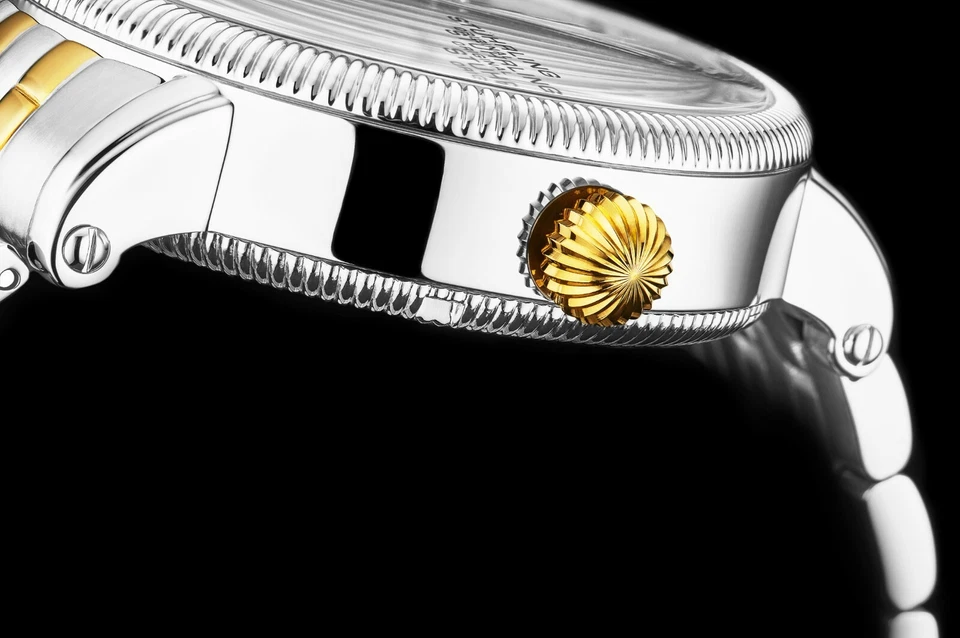 Reloj Hombre Stuhrling 3922 2 Reserva Especial Automático Doble Hora Acero Inoxidable Foto 3 de 4