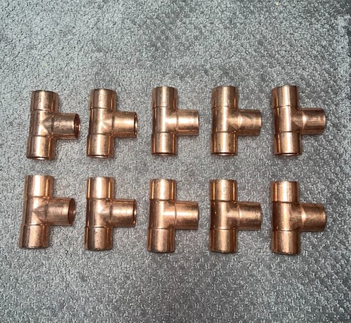 [10 Pack] 1" x 1" x  1" Copper Tee - NEW