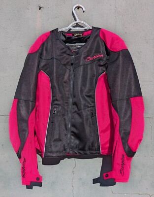 Scorpion Exo Motorcycle Pink/Black Jacket Women's Armor Biker Size 2XL  *NEW*