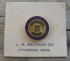 21 Year Safe Driver Award Pin-Pure Oil-L G Balfour Co Attleboro Mass-Rare