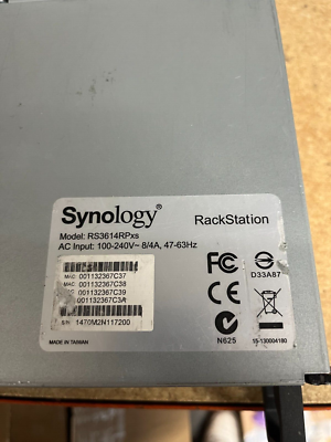 RS3614RPxs Synology 12 Bay NAS 4GB Memory Fully Tested | eBay