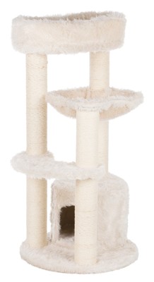 TRIXIE Baza Junior Jute&Plush 3-Level 39'' Cat Tower Scratching Posts Condo Cream