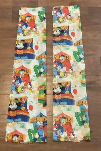 Vintage : WALT DISNEY "Mickey Mouse at the Fair" CURTAINS 1 Set Donald Duck - Picture 9 of 9