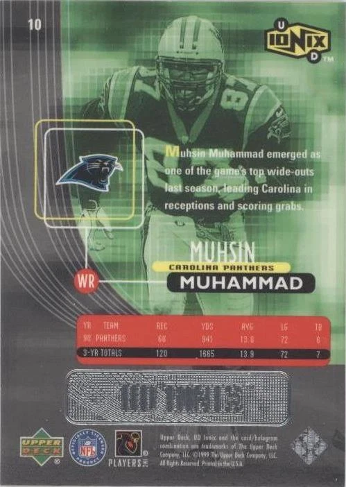 1999 UD Ionix Muhsin Muhammad #10