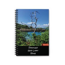 Spiral Notebook - Ruled Line Portland Head Light Maine Bird In Flight