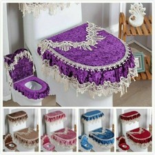 3pcs/Set Pleuche Toilettensitz Deckel Badezimmer Kissen Toilettendeckel Schutz