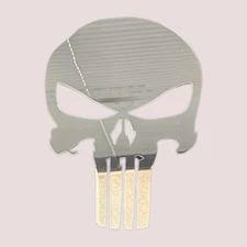 8" Stainless steel polished Grille Badge Emblem Billet Punisher Logo Truck