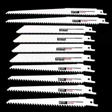10 SÄBELZAHN SÄGEBLÄTTER HOLZ UND METALL FUCHSSCHWANZ SÄBELSÄGE SÄGEBLATT SET