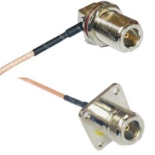 RG316 N Female Bulkhead Angle to N FLANGE FEMALE RF Cable Rapid-SHIP LOT