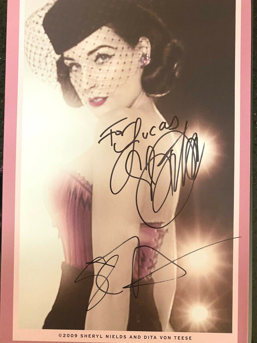 Dita Von Teese Signed & Sheryl Nields Signed Dita Stripteese Flip