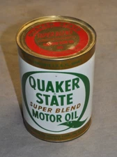 1 Quart Quaker State Super Blend Motor Oil 10W-20W-30W Full metal can