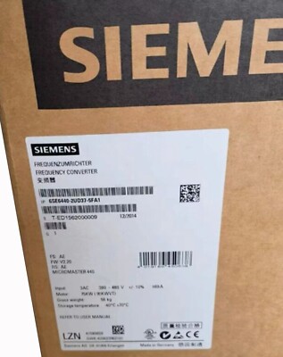 6SE6440-2UD37- 5FA1 1PCs New Sealed Siemens MICROMASTER 440 6SE6440-2UD37- 5FA1