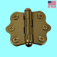 Solid Brass Cabinet Hinge Vintage Button Tip 7/16h X 2w | Renovator's Supply Solid Brass Cabinet Hinge Vintage Button Tip 7/16h X 2w | Renovator's Supply