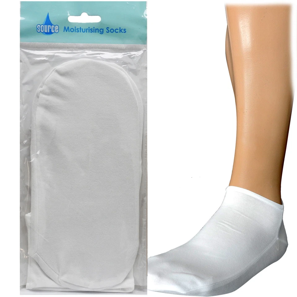 Source Healthcare Cotton Moisturising Cream Retainer Super Soft Overnight Socks