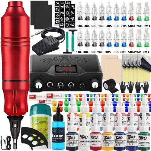 Tattoo Kit POSEIDON High Power TattooPen Kit Permanent Makeup Tattoo MachineKit - Picture 10 of 33