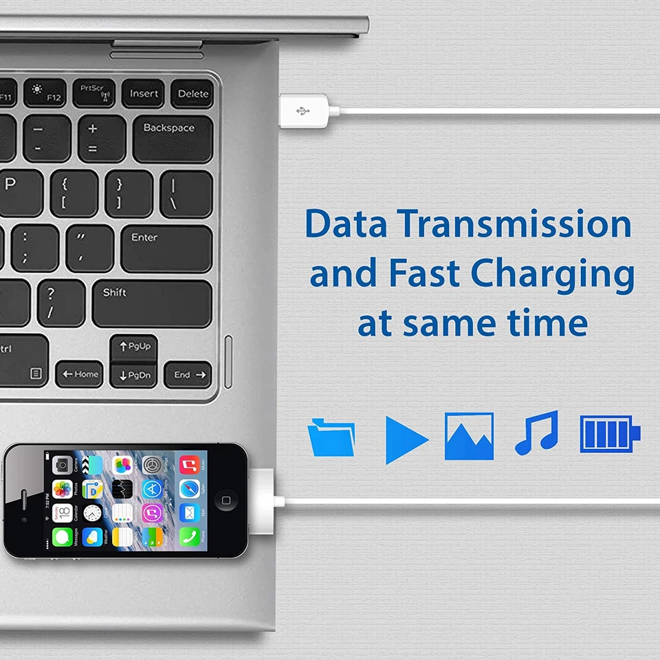Genuine Charging Cable Charger Lead for Apple iPhone 4,4S,3GS,iPod,iPad2&1 OEM - Image 2 of 4