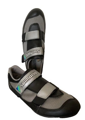 Chaussures Cyclisme Shimano+Cales Pédale Triathlon Bike Cycling/ Noir Argent 42 - Photo 1/4