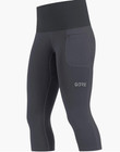 GORE WEAR R5 3/4 Length Women's Running Tights - 40 - Terra Grey/Black - BNWT