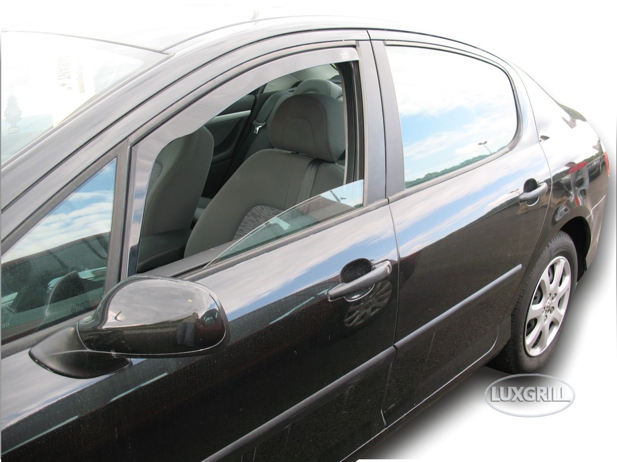 J&J AUTOMOTIVE | Windabweiser Passend Für 4007 2007-2013, Heko Regenabweiser, Getönt, Set 4-Teilig, Vorne Und Hinten, Aerodynamisch