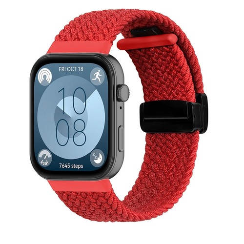 Pour Huawei Watch Fit 4 / 4 Pro / 3 Bracelet Nylon Sport Tressé Magnétique - Photo 11/13